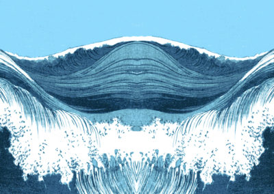 Sebastien Maloberti Big'ol blue (after Uehara Konen)  serigraphie 2012